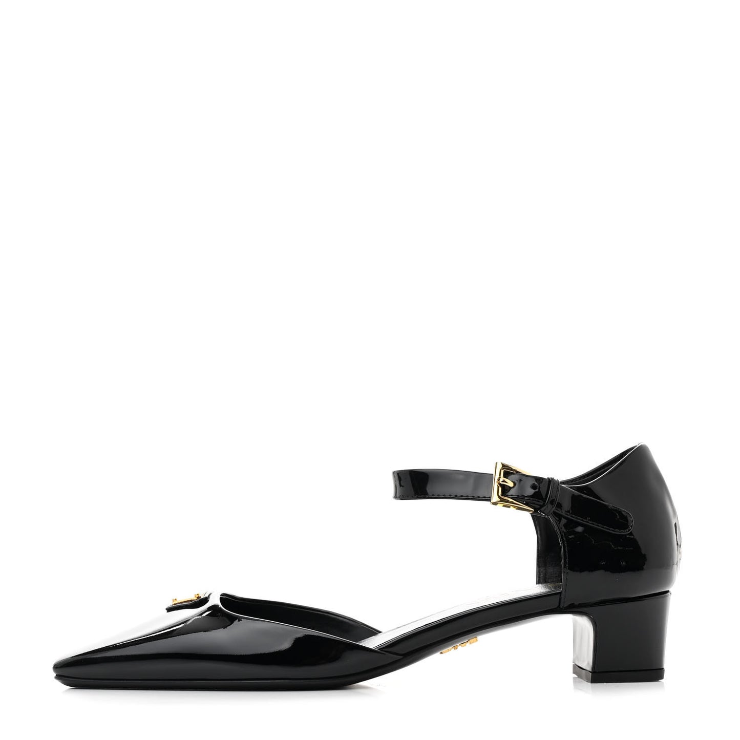 Vernice Triangle Squared Toe 35mm Pumps 37.5 Black