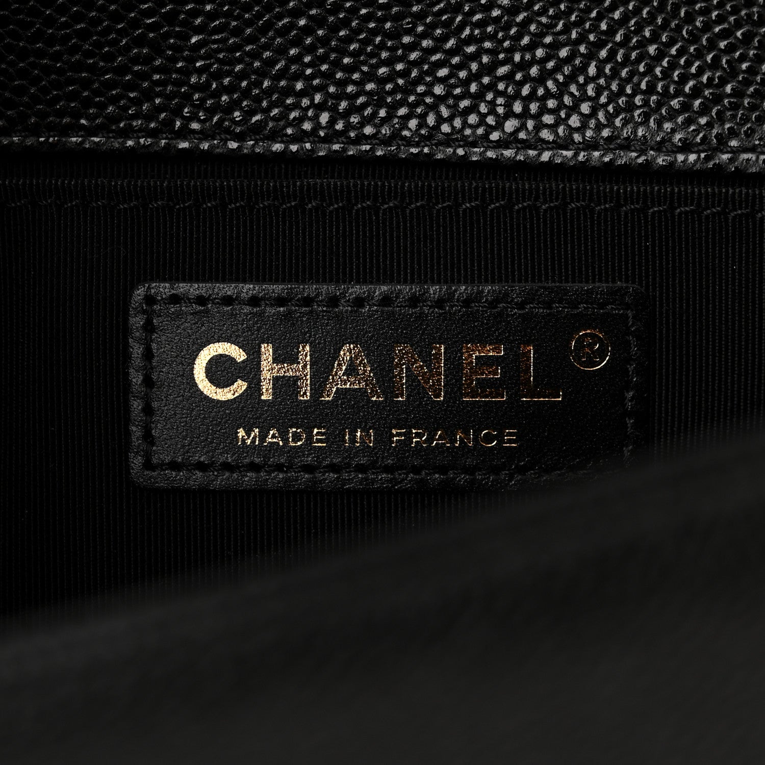 Chanel Caviar Chevron Quilted Medium Boy Flap Black 6 of 12