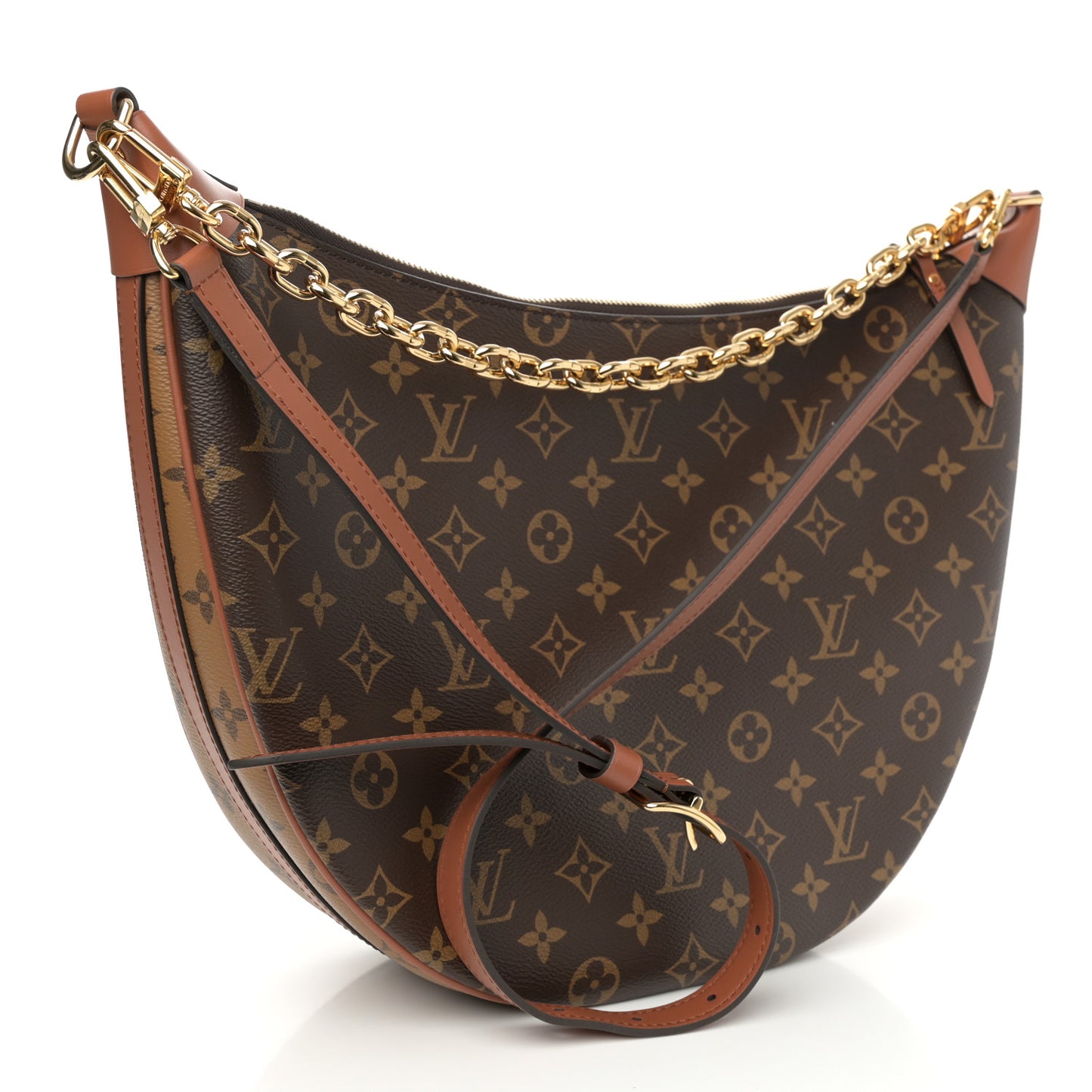 Reverse Monogram Loop Hobo
