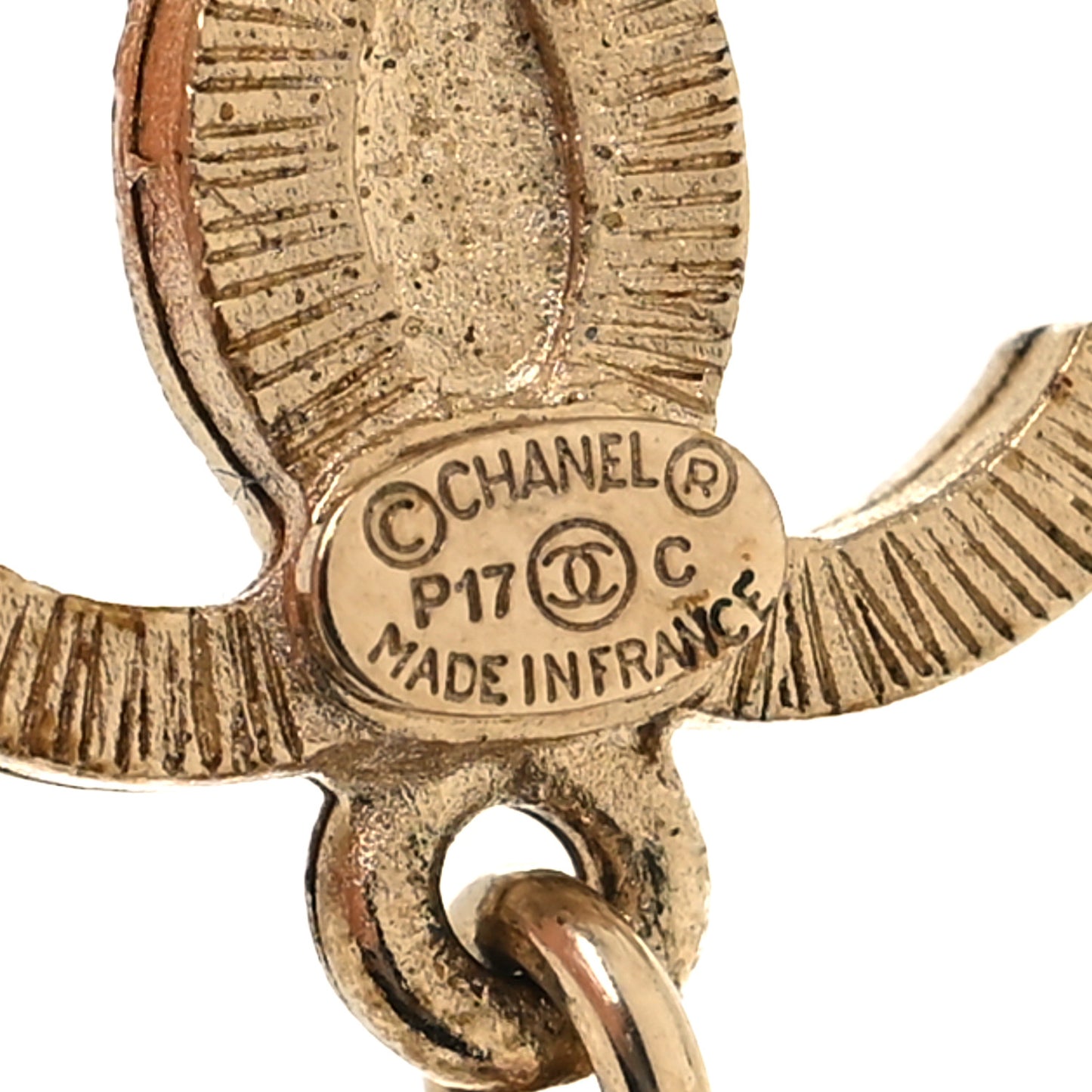 Resin Stone Drop Earring Pink Gold