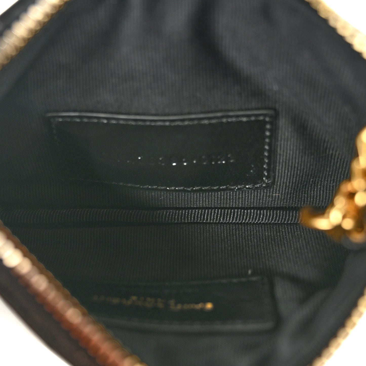 Calfskin Matelasse Monogram Key Pouch Black