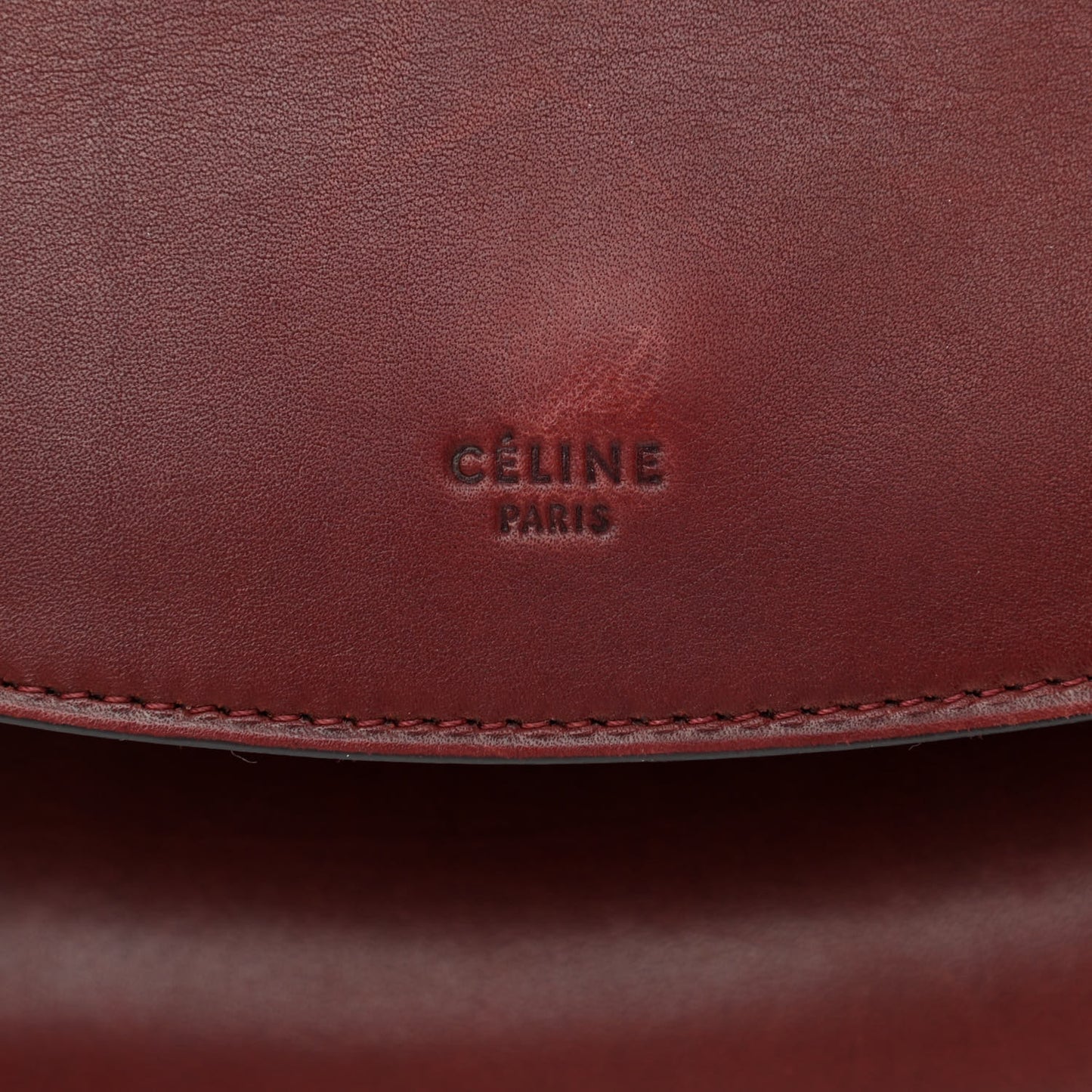 Natural Calfskin Trotteur Messenger Bag Burgundy