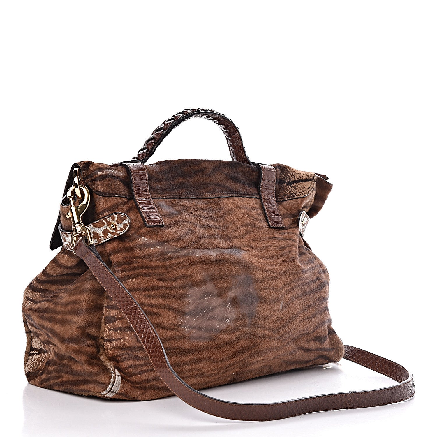 Mulberry Pony Hair Oversized Alexa Brown 3 of 13
