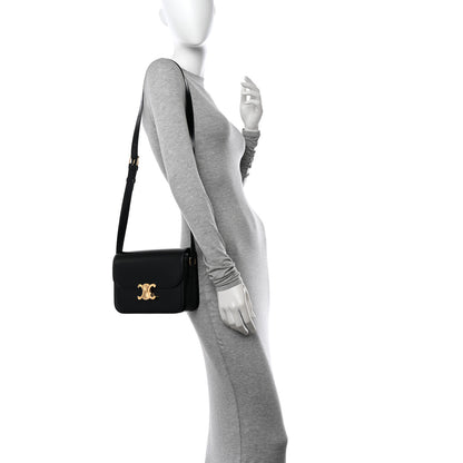 Celine Shiny Calfskin Medium Triomphe Black 2 of 11