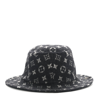 Louis Vuitton Wool Monogram Match Bucket Hat M Black White 6 of 8