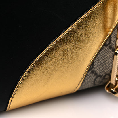 Gucci Nappa GG Supreme Monogram Medium Osiride Top Handle Bag Black Oro Vecchio Beige Ebony 20 of 20