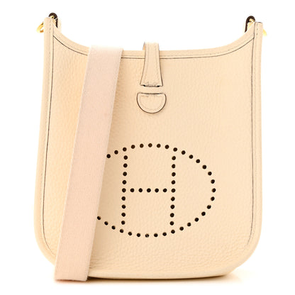 Hermes Taurillon Clemence Amazone Evelyne TPM Nata Craie 1 of 13