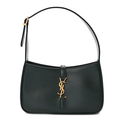 Saint Laurent Smooth Calfskin Le 5 A 7 Hobo Green 1 of 10