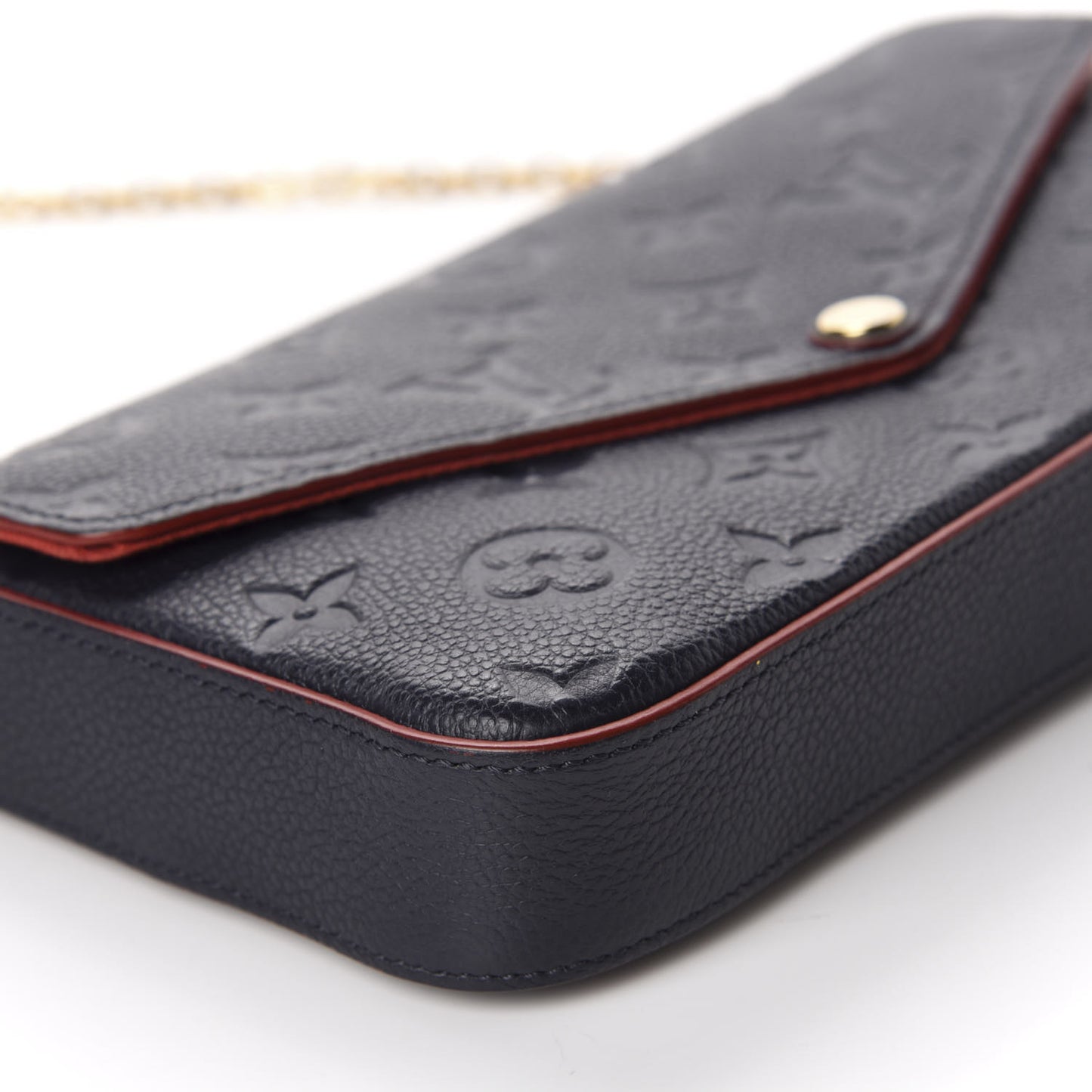 Empreinte Pochette Felicie Chain Wallet Marine Rouge