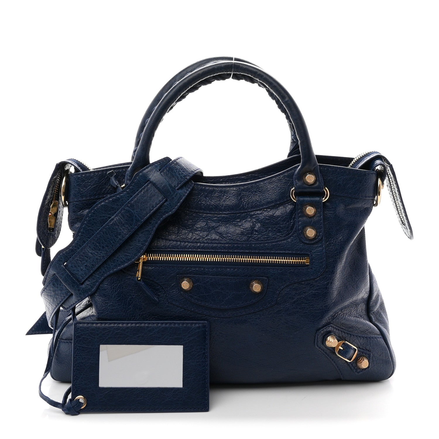 Balenciaga Agneau Giant 12 Gold Hardware Town Bleu Mineral 3 of 11