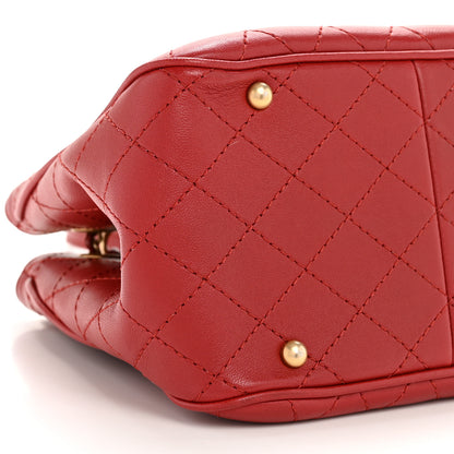 Chanel Calfskin Stitched Small Egyptian Amulet Drawstring Bag Red 9 of 12
