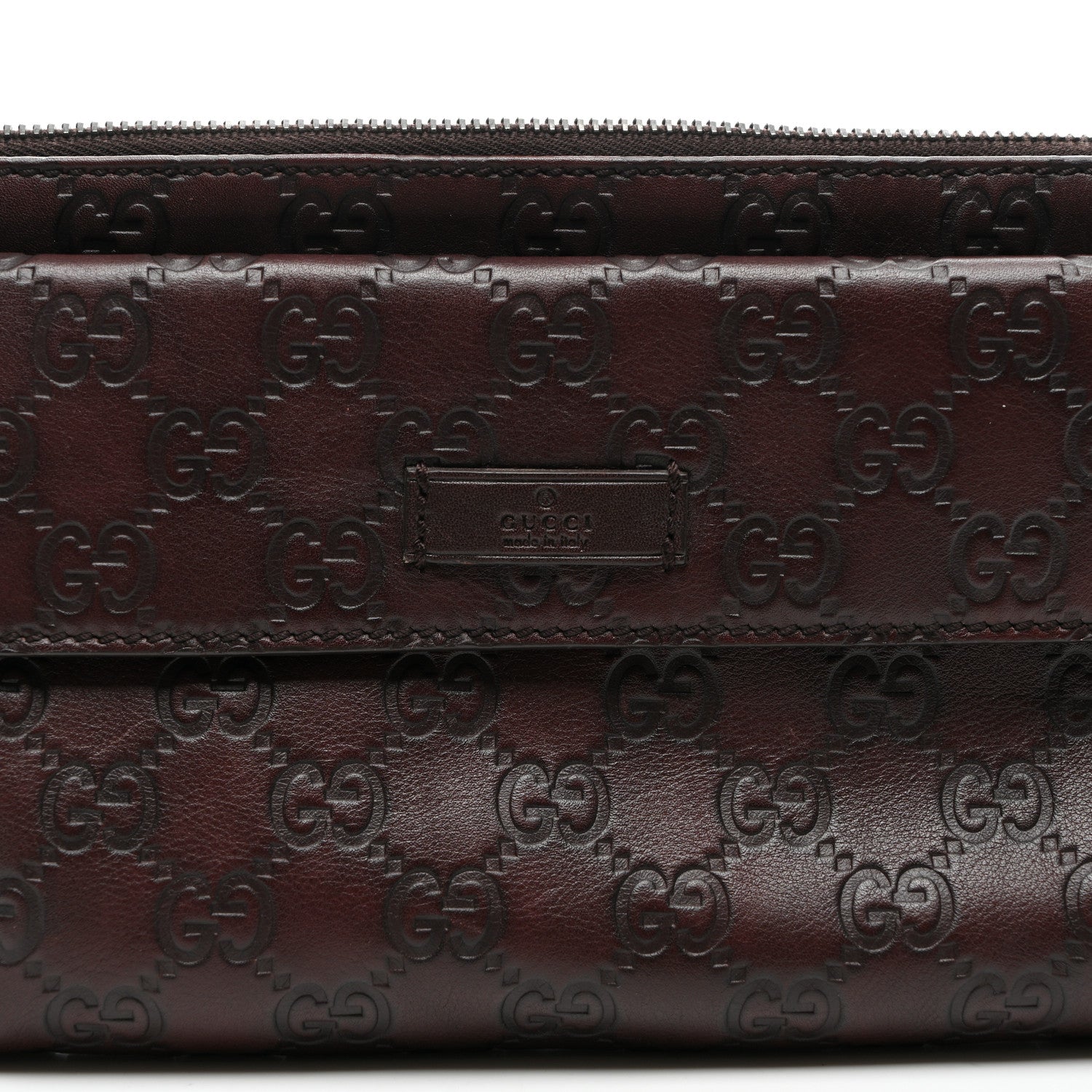 Gucci Guccissima Waist Belt Bag Dark Brown 8 of 10