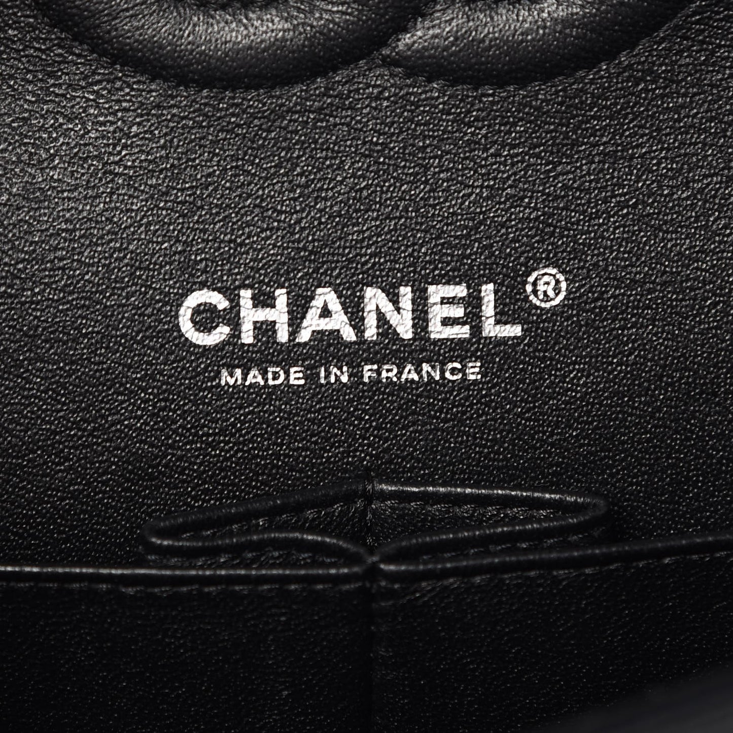 Patent Quilted Medium Double Flap Black