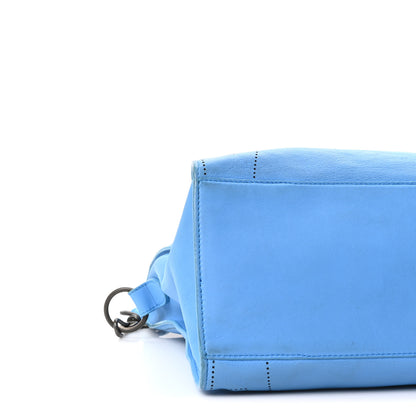 Balenciaga Veau Soyeux Perforated Blackout Hardware City Bleu Turquoise 9 of 10