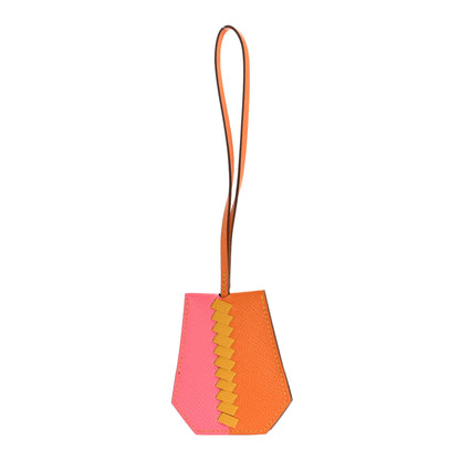 Hermes Epsom Clochette Cles Charm Rose Azalee Abricot Jaune Ambre 1 of 6