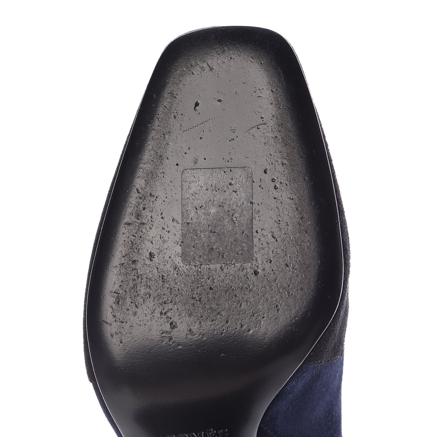 Hermes Suede Goatskin Neila Ankle Boots 37 Marine Black 11 of 13