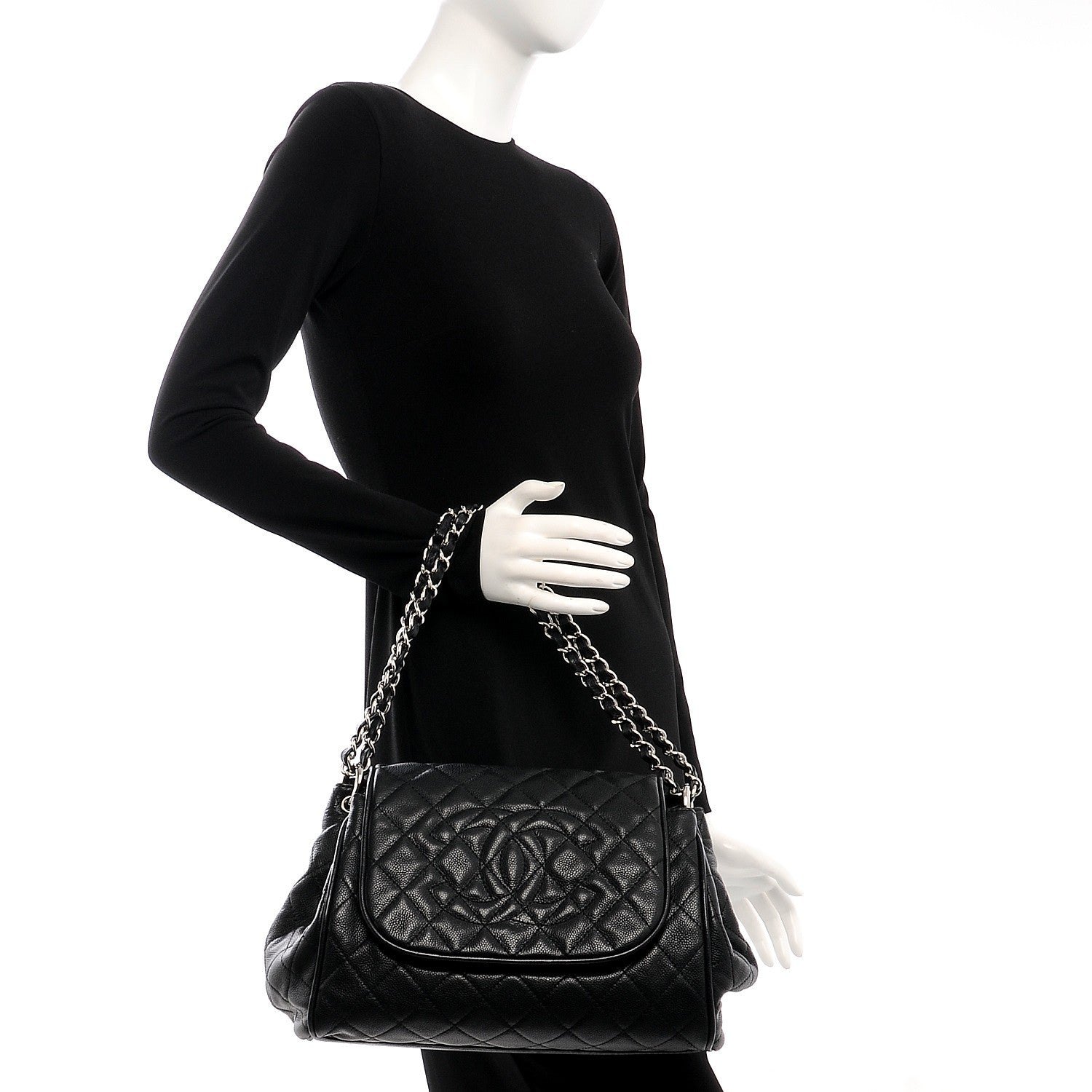 Chanel Caviar Quilted Timeless Accordion Flap Black 2 of 7
