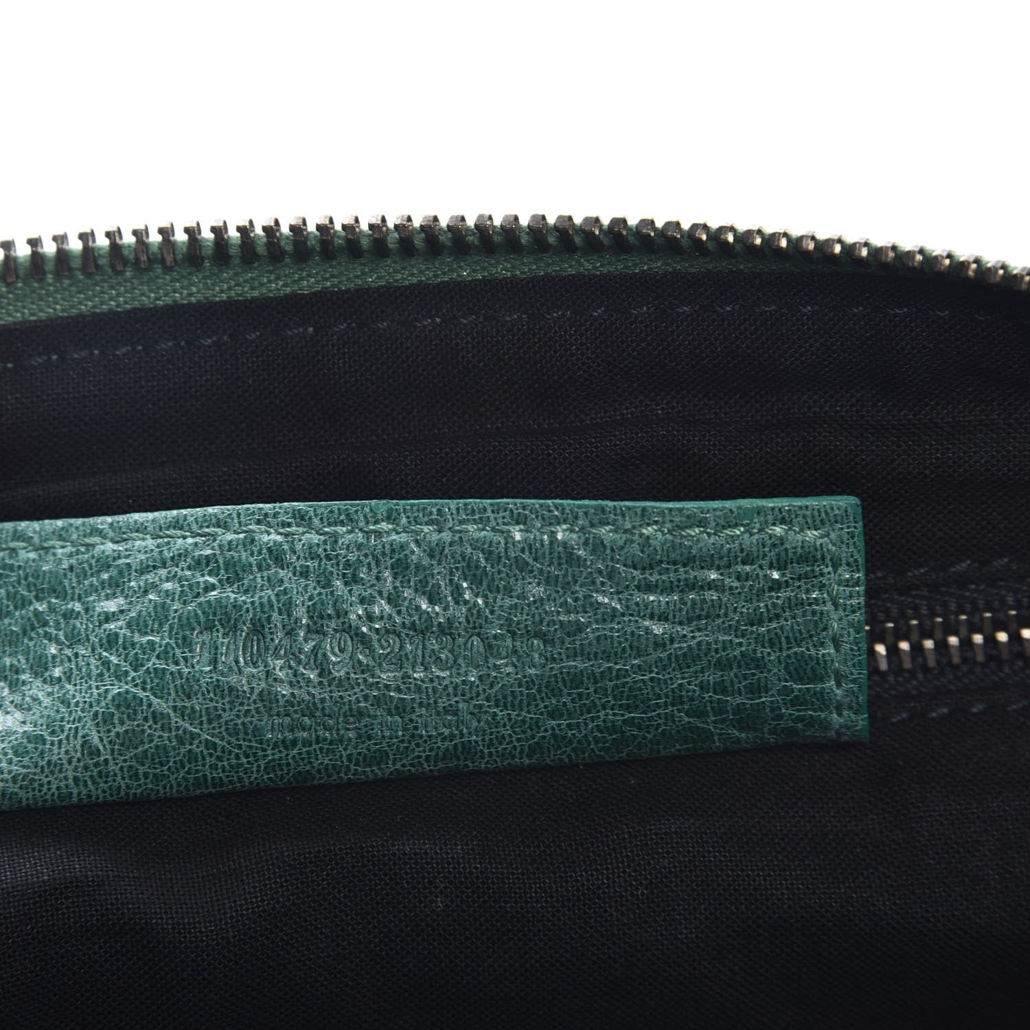 Balenciaga Agneau Classic Hardware Zip Clutch Green 7 of 8