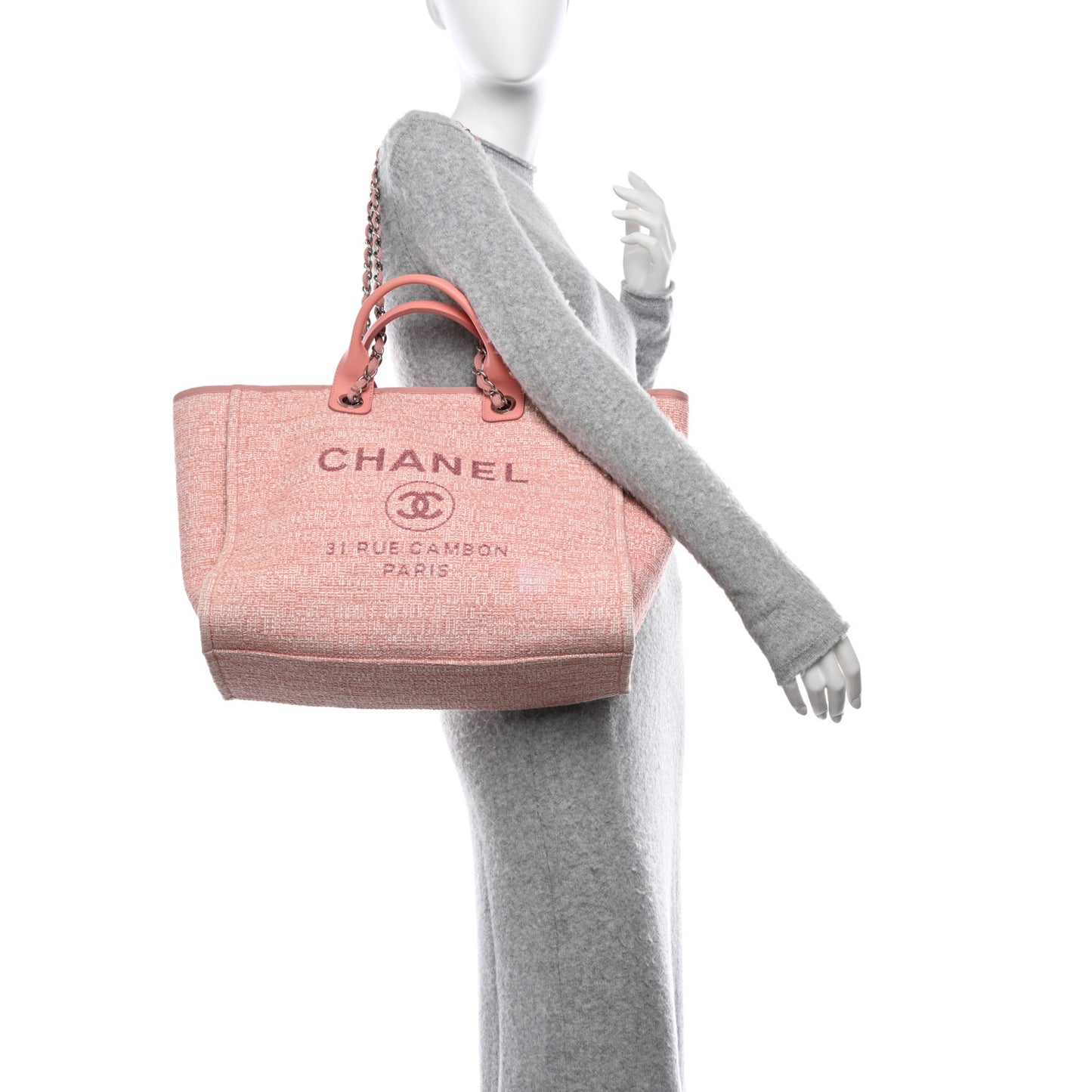 Canvas Medium Deauville Tote Pink