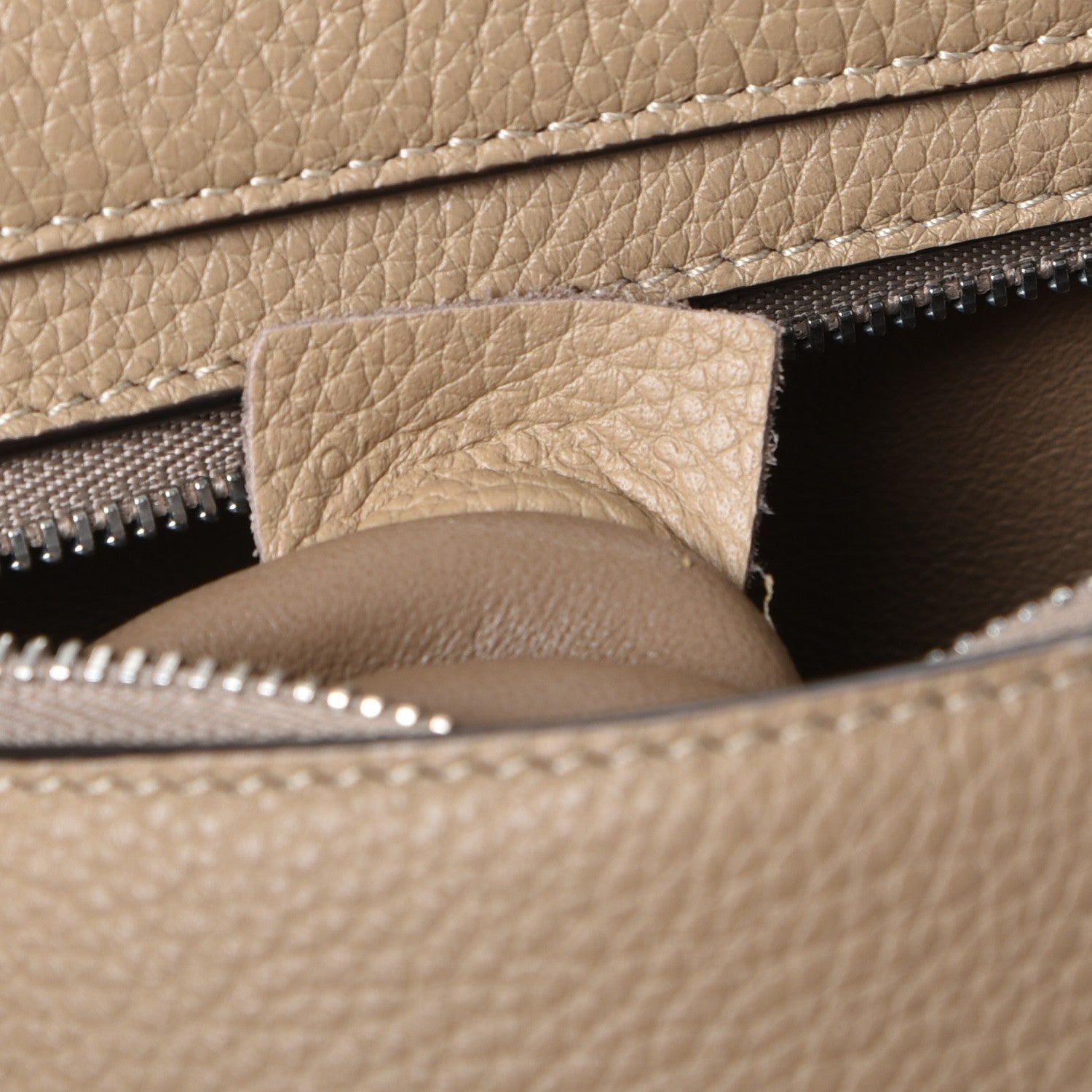 Celine Drummed Calfskin Suede Small Trapeze Dune 8 of 8