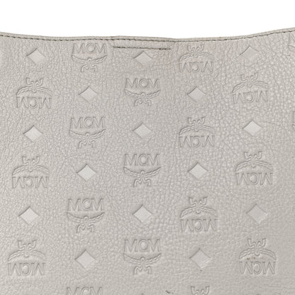 MCM Calfskin Ottomar Monogram Sarah Convertible Hobo Dove 7 of 14