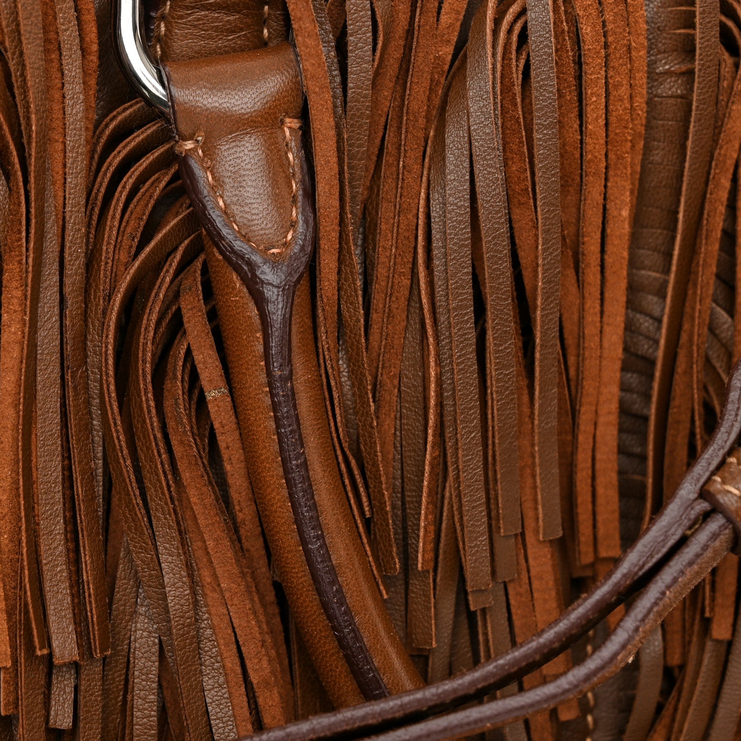 Prada Nappa Fringe Shopping Tote Noce 16 of 16