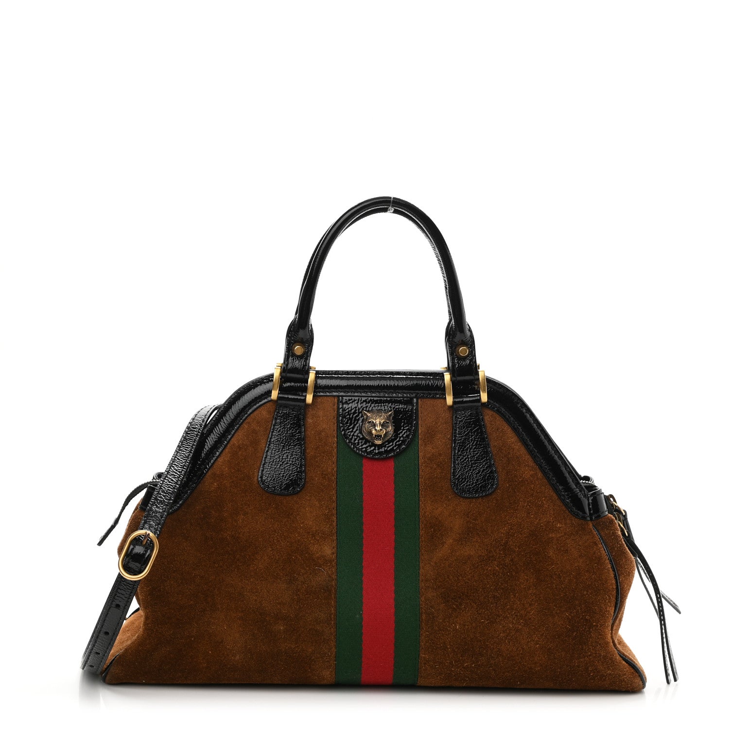 Gucci Suede Ophidia Medium Re(Belle) Top Handle Bag Nocciola Black 1 of 11