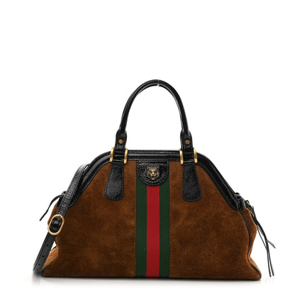 Gucci Suede Ophidia Medium Re(Belle) Top Handle Bag Nocciola Black 1 of 11