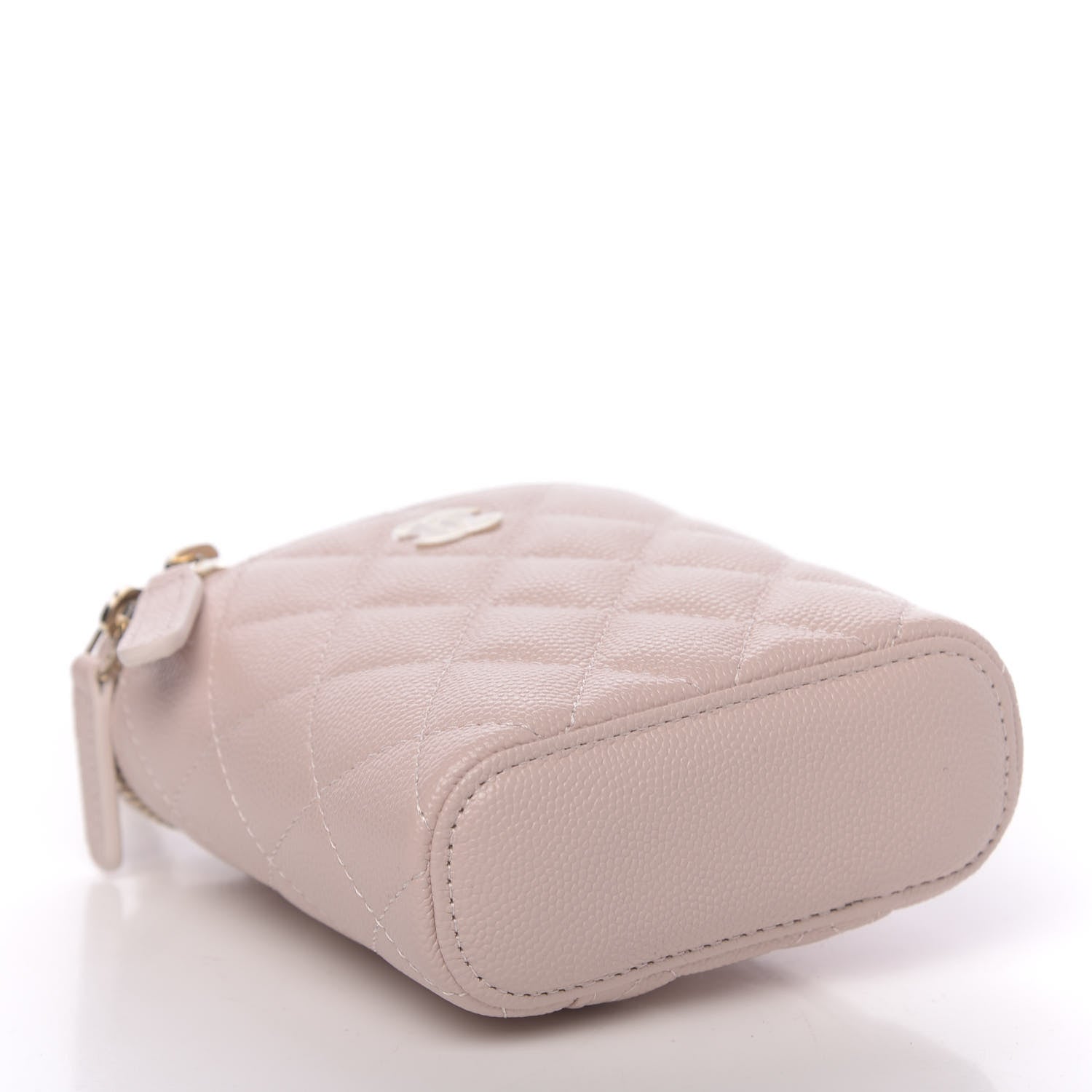 Chanel Caviar Quilted Small Vertical Coco Beauty Vanity Case With Chain Light Pink 4 of 11