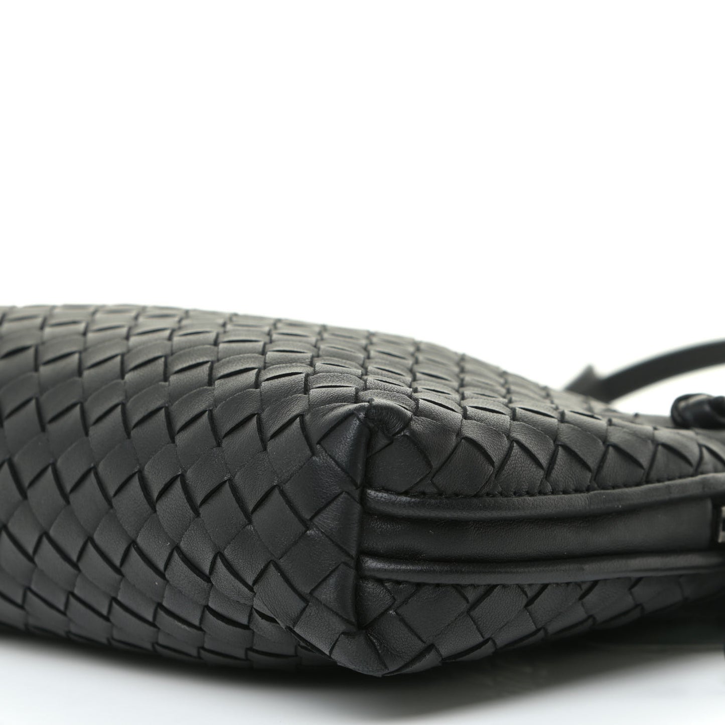 Nappa Intrecciato Nodini Bag Ebano
