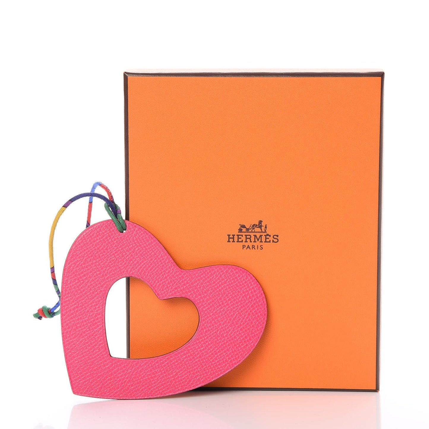Togo Epsom Petit H Heart Bag Charm Bleu Electrique Rose Extreme