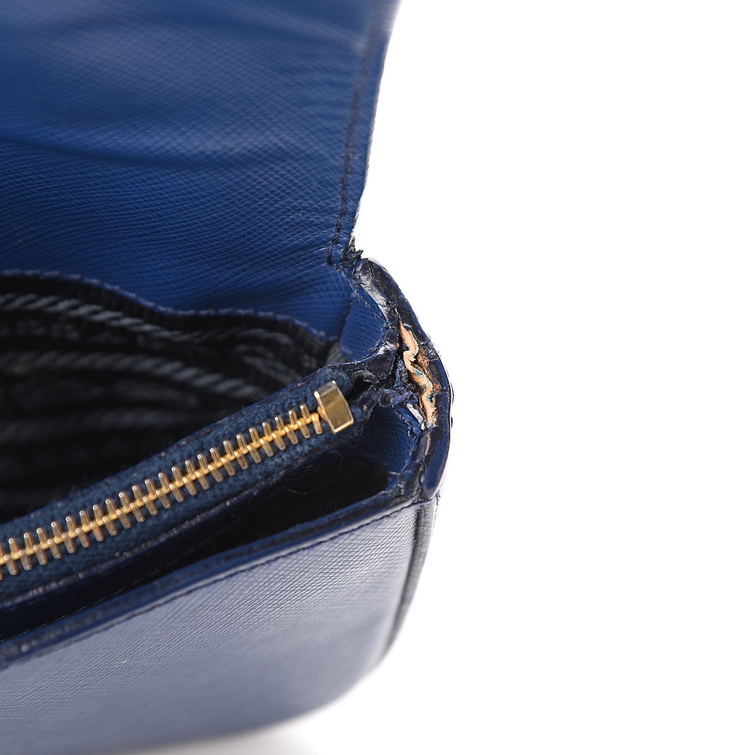 Prada Saffiano Box Clutch Bleuette 6 of 11