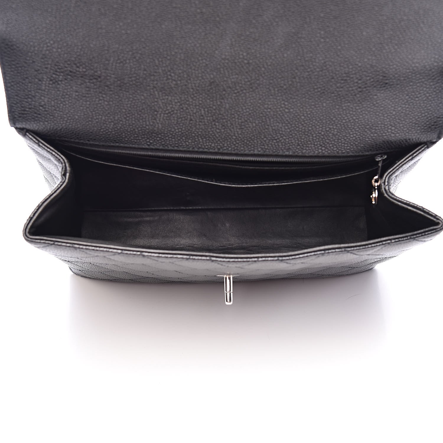 Chanel Caviar Quilted Jumbo Kelly Flap Black 5 of 12