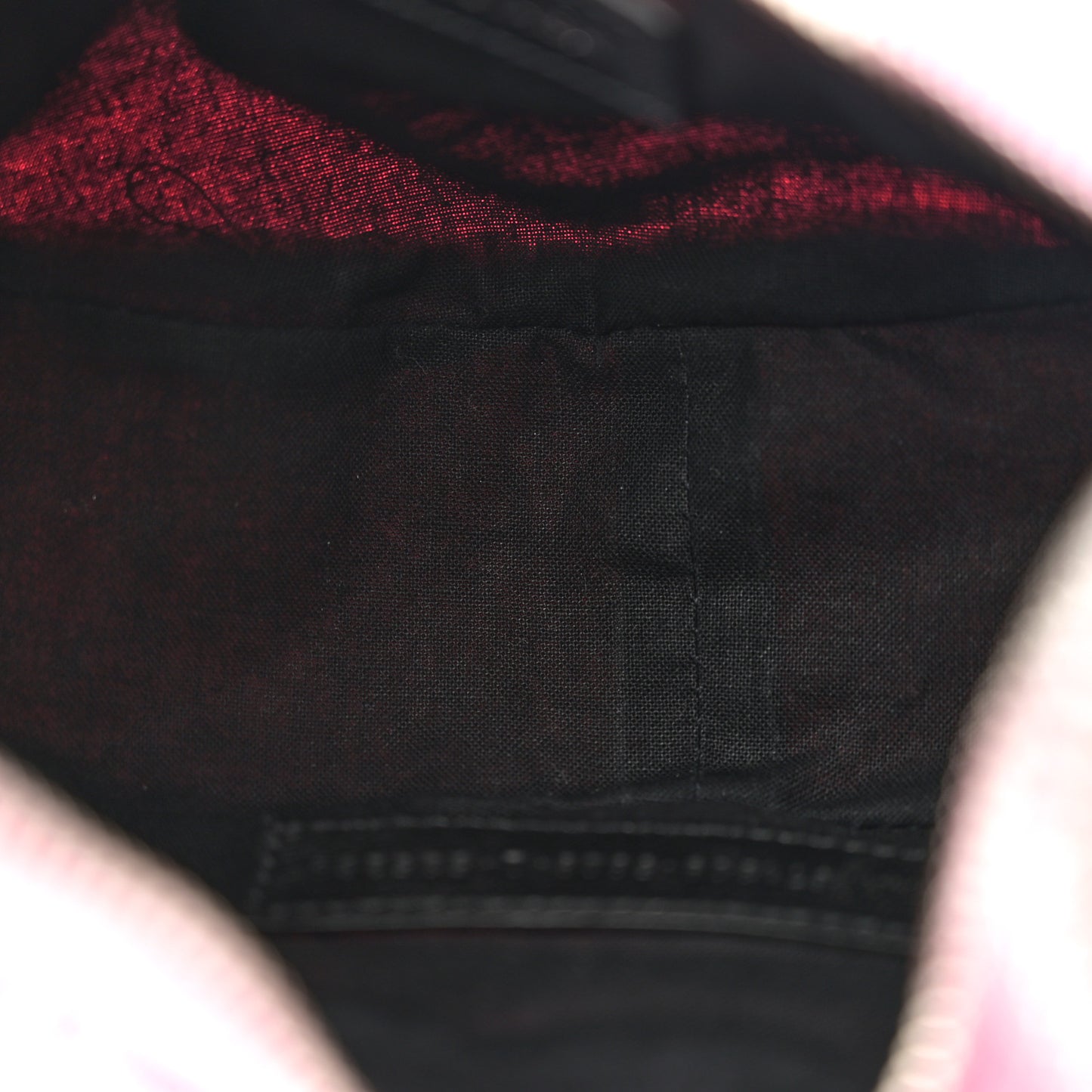 Washed Frayed Denim Crystal Le Cagole Shoulder Bag XS Denim Pink