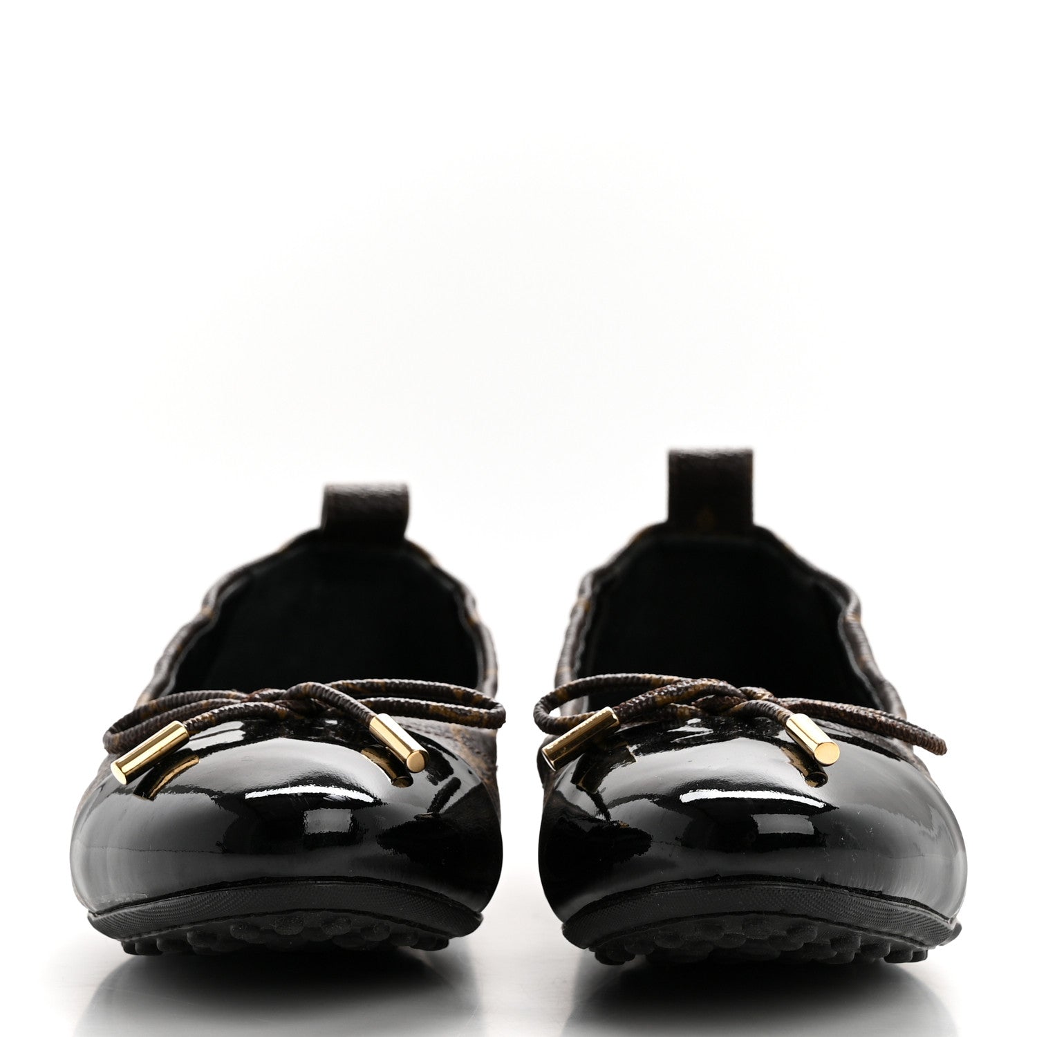 Louis Vuitton Monogram Flirty Ballerina Flats 37.5 Black 2 of 10