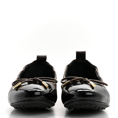 Louis Vuitton Monogram Flirty Ballerina Flats 37.5 Black 2 of 10