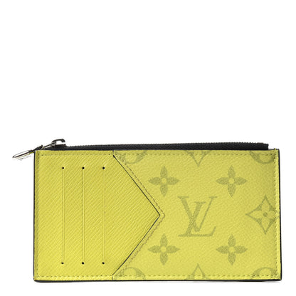 Louis Vuitton Monogram Taiga Coin Card Holder Yellow 1 of 7