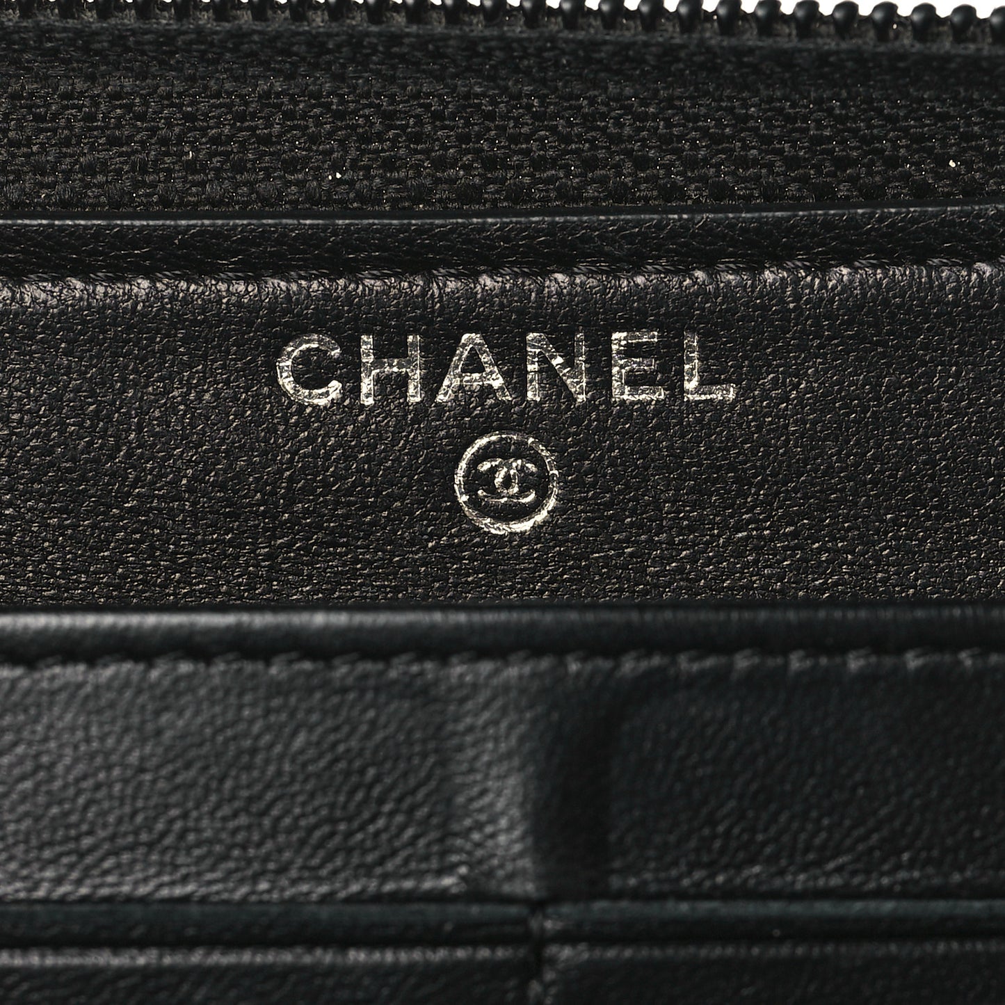 Lambskin Quilted Boy Zip Around Wallet Black