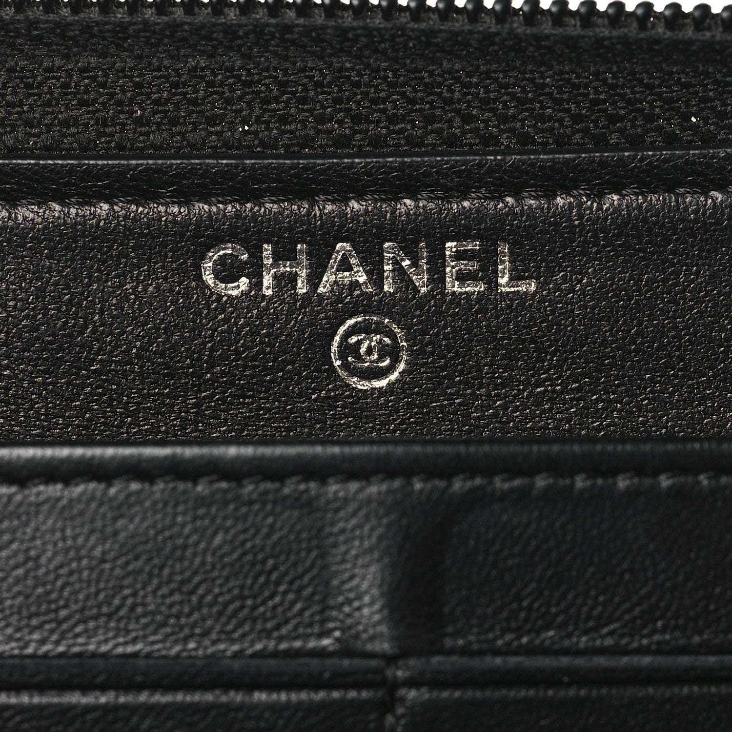 Chanel Lambskin Quilted Boy Zip Around Wallet Black 6 of 8