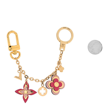 Louis Vuitton Blooming Flowers Bag Charm Key Holder Rose Ballerine 2 of 5