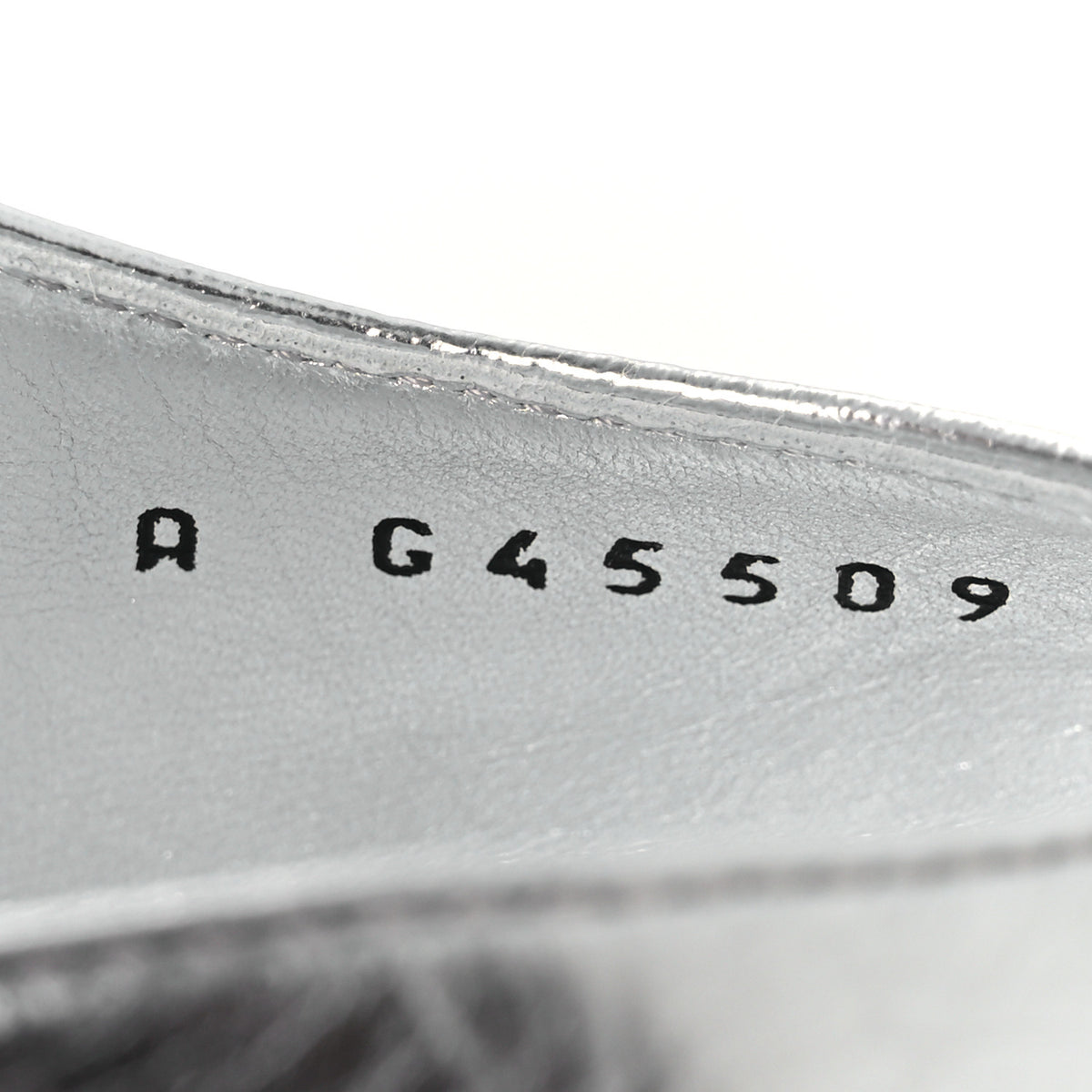 Chanel Laminated Crumpled Lambskin Grosgrain Cap Toe CC Slingback Pumps 41 Silver Black 9 of 11