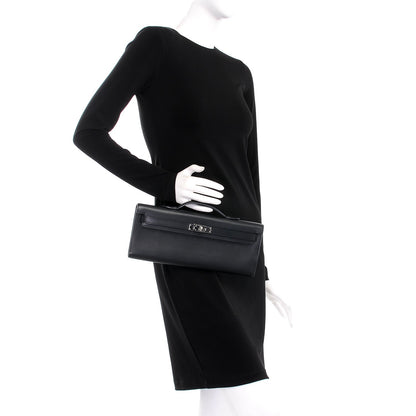 Hermes Swift Kelly Cut Clutch Pochette Black 2 of 23