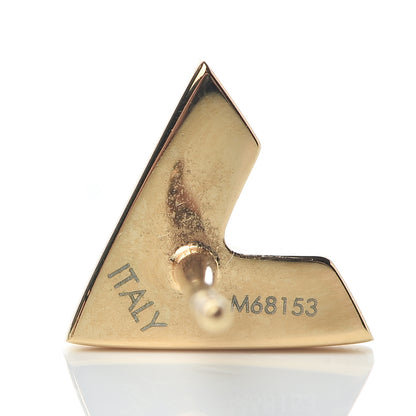 Louis Vuitton Brass Essential V Stud Earrings Gold 4 of 5