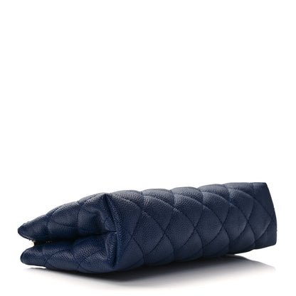 Chanel Caviar Quilted Cosmetic Case Navy 4 of 8