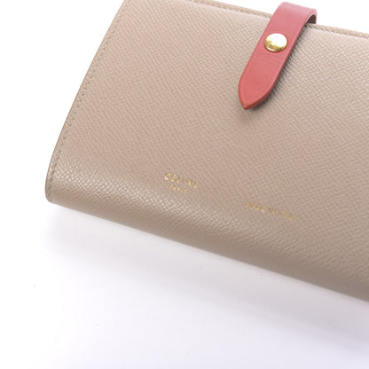 Celine Grained Calfskin Large Multifunction Strap Wallet Pop Red Chalk 7 of 11