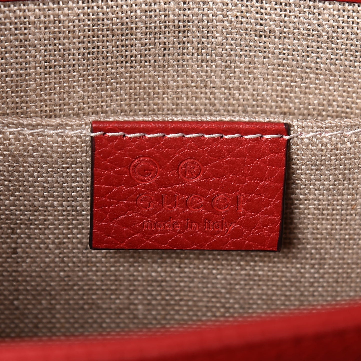 Dollar Calfskin Small Interlocking G Shoulder Bag Red