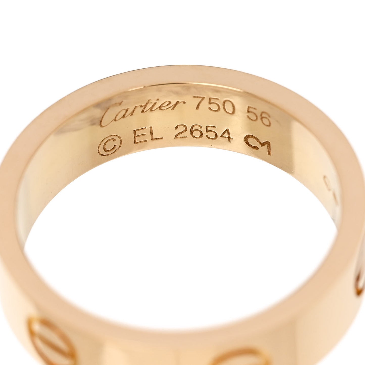 18K Yellow Gold 5.5mm LOVE Ring 56 7.5