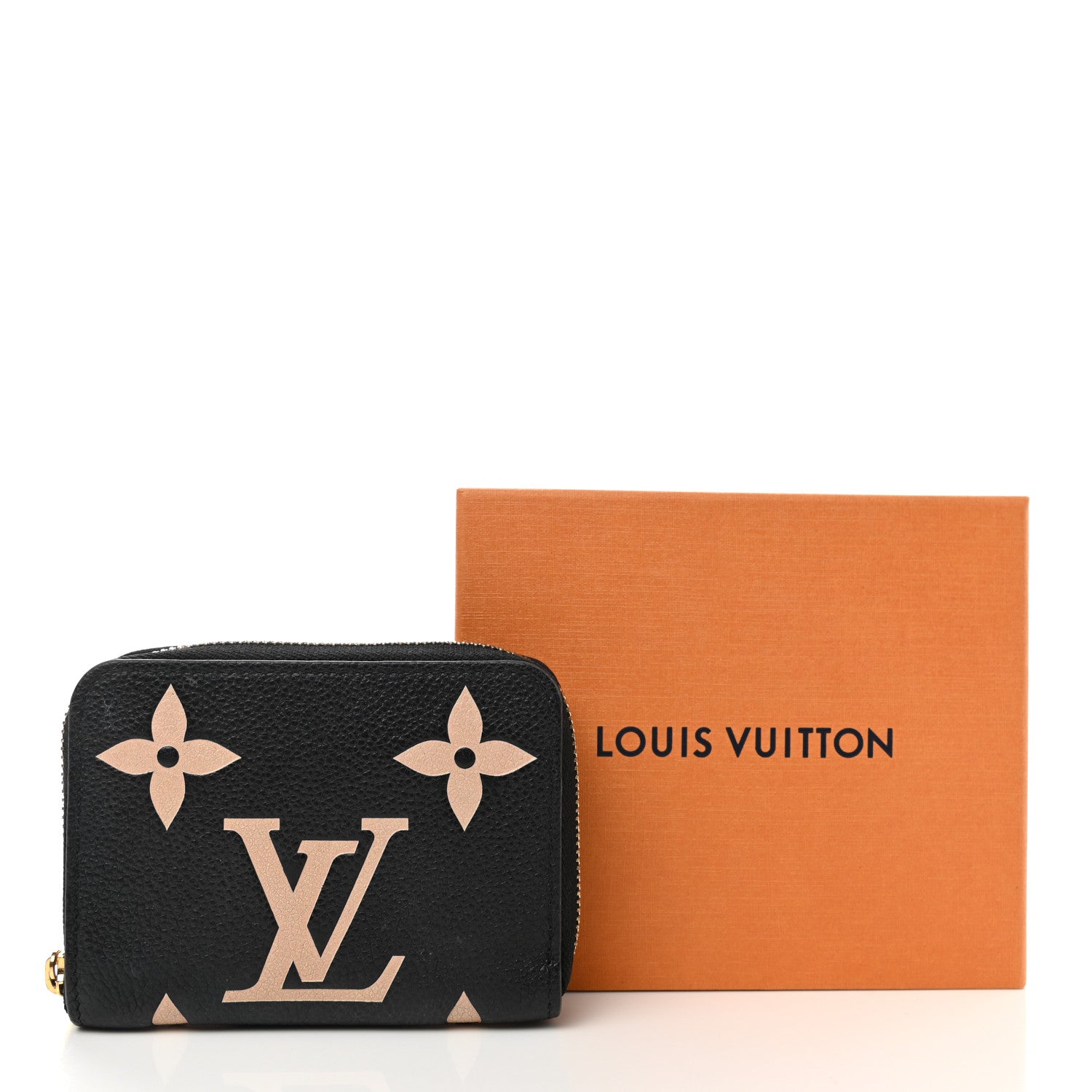 Louis Vuitton Empreinte Monogram Giant Zippy Coin Purse Black Beige 8 of 8