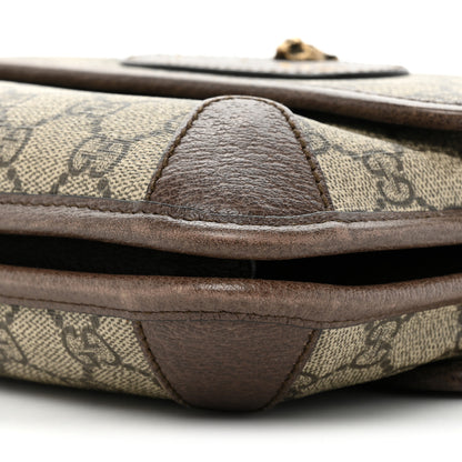 Gucci GG Supreme Monogram Web Small Neo Vintage Double Flap Messenger Bag Beige New Acero 10 of 21