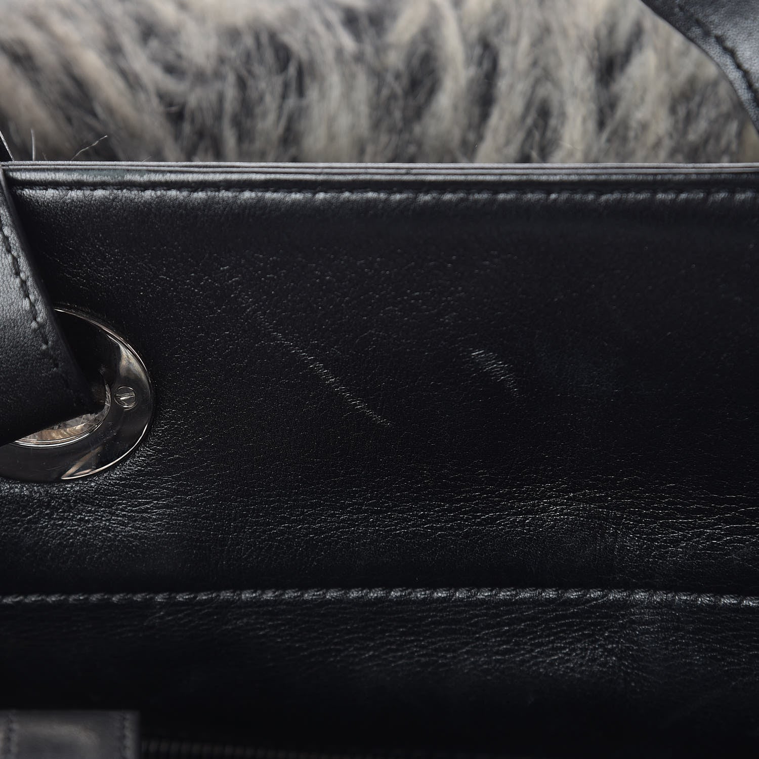 Chanel Calfskin Fantasy Fur Shopper Tote Black 8 of 13